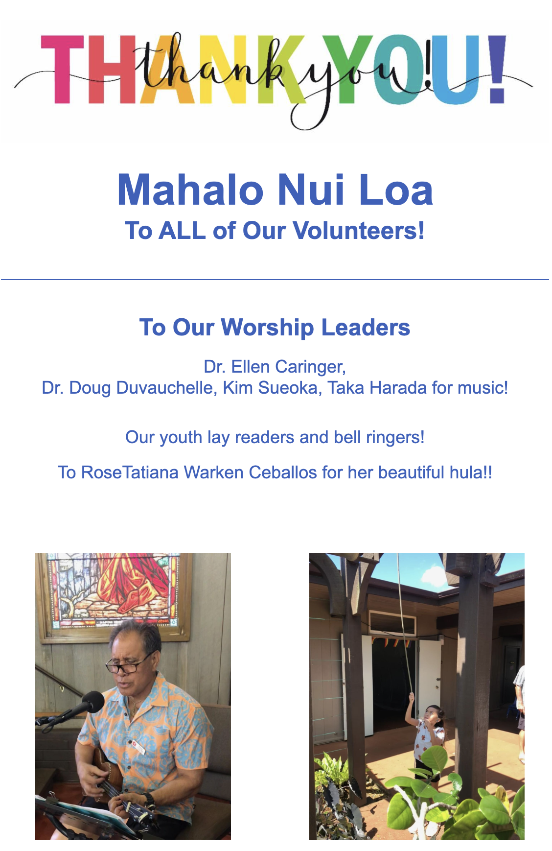 Koloa Union Church Service Volunteers